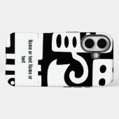白黒のドードル Case-Mate iPhoneケース (裏面 (横))