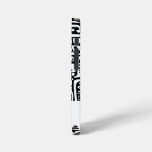 白黒のドードル iPhoneケース (左側面)