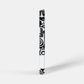 白黒のドードル iPhoneケース (右側面)