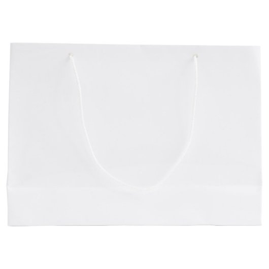 白黒のニューヨーク夜スカイライン ラージペーパーバッグ (裏面)