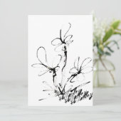 白黒のノートカードのみ サンキューカード (スタンド正面)