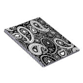 白黒のノートブック/ジャーナルペイズリー ノートブック (右側)