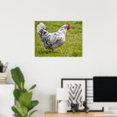 白黒のハガキ ポスター (ホームオフィス)