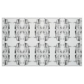 白黒のハートの鏡の女王(小さい) ファブリック (ファットクォーター)