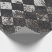 白黒のハーレクインの図 ラッピングペーパー (角)