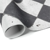 白黒のハーレクインの図 ラッピングペーパー (ロールコーナー)