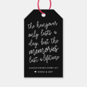 白黒のハ結婚ンバーキットラベル ギフトタグ (正面)