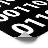 白黒のバイナリ ポスター (角)