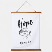 白黒のバイブルの2つの詩セット 吊り下げ型タペストリー (正面)