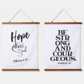 白黒のバイブルの2つの詩セット 吊り下げ型タペストリー (ダブル)