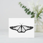 白黒のバタフライ画像 ポストカード (スタンド正面)