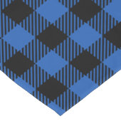 白黒のバッファロー市松模様にパターン ショートテーブルランナー (コーナー)