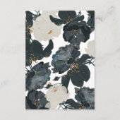 白黒のバラの結婚詳細 エンクロージャーカード (裏面)