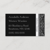 白黒のバンダナのカスタマイズ 名刺 (裏面)