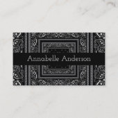 白黒のバンダナのカスタマイズ 名刺 (正面)