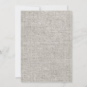 白黒のバーラップのメーソンジャーのブライダルシャワーの招待 招待状 (裏面)