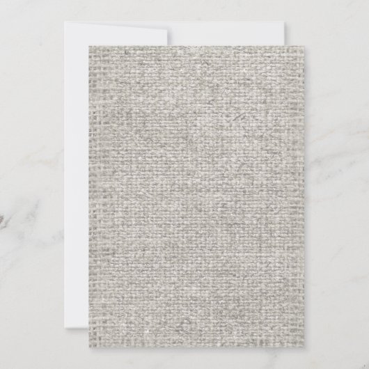 白黒のバーラップのメーソンジャーのブライダルシャワーの招待 招待状 (裏面)