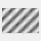 白黒のパタストライプーン ラッピングペーパーシート (正面3)