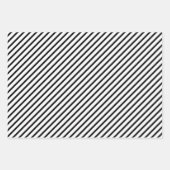 白黒のパタストライプーン ラッピングペーパーシート (正面2)