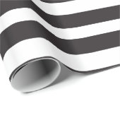 白黒のパタストライプーン ラッピングペーパー (ロールコーナー)