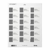 白黒のパタストライプーン ラベル (フルシート)