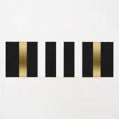 白黒のパターストライプン金ゴールドアクセント風呂 ヨガマット (正面(横))