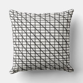 白黒のパターストライプン クッション (裏面)