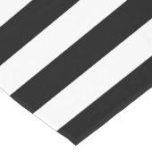 白黒のパターストライプン ショートテーブルランナー (コーナー)