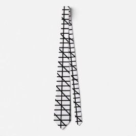 白黒のパターストライプン ネクタイ