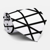 白黒のパターストライプン ネクタイ (ロール)