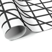 白黒のパターストライプン ラッピングペーパー (ロールコーナー)