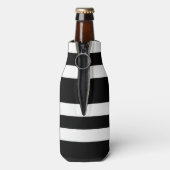 白黒のパターン名ストライププリント ボトルクーラー (ボトル裏面)
