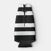 白黒のパターン名ストライププリント ボトルクーラー (裏面)