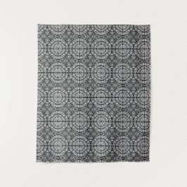 白黒のパターン タペストリー