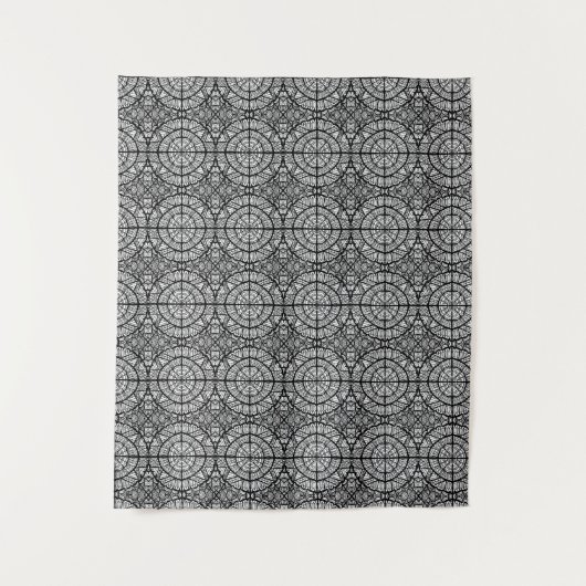 白黒のパターン タペストリー (正面)