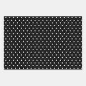 白黒のパターン ラッピングペーパーシート (正面3)