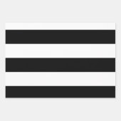 白黒のパターン ラッピングペーパーシート (正面2)