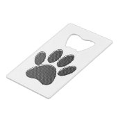 白黒のパピストライプのー手紙印刷 クレジットカード栓抜き (裏面アングル)