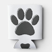 白黒のパピストライプのー手紙印刷 缶クーラー (裏面)