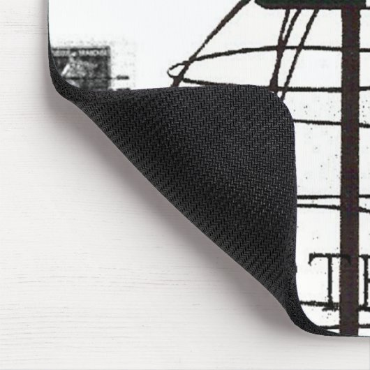 白黒のパリのファッションのマネキン マウスパッド (コーナー)