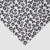 白黒のヒョウ印刷（灰色/灰色） 薄葉紙 (詳細)