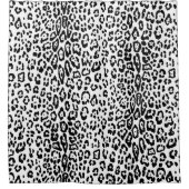 白黒のヒョウ柄 シャワーカーテン (正面)