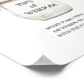 白黒のヒント瓶ポスター ポスター (角)