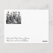 白黒のビクトリアンファッション ポストカード (裏面)