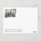 白黒のビクトリアンファッション ポストカード (裏面)