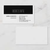 白黒のビジネスモダンカーシンプルド 名刺 (正面/裏面)