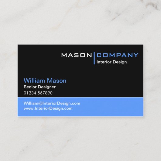 白黒のビジネス企業のカード 名刺 (正面)