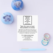 白黒のビジネス向け新製品またはサービス チラシ (シングル)