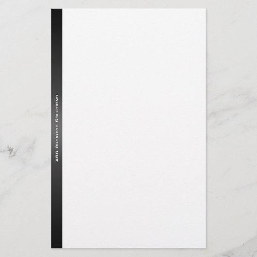 白黒のビジネス用文房具 便箋 (正面)