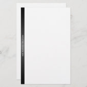 白黒のビジネス用文房具 便箋 (正面/裏面)